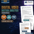 Digital Video Motion Analysis Guided Notes cover