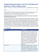 Digital Video Motion Analysis Phenomena-Based Lesson: The Toss That Measured g Wrong: A Video Analysis Case Student Response Sheet sample page