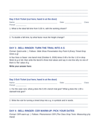 Free Fall & Gravity Bell Ringers & Exit Tickets sample page