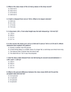 Free Fall & Gravity Lesson Quiz sample page