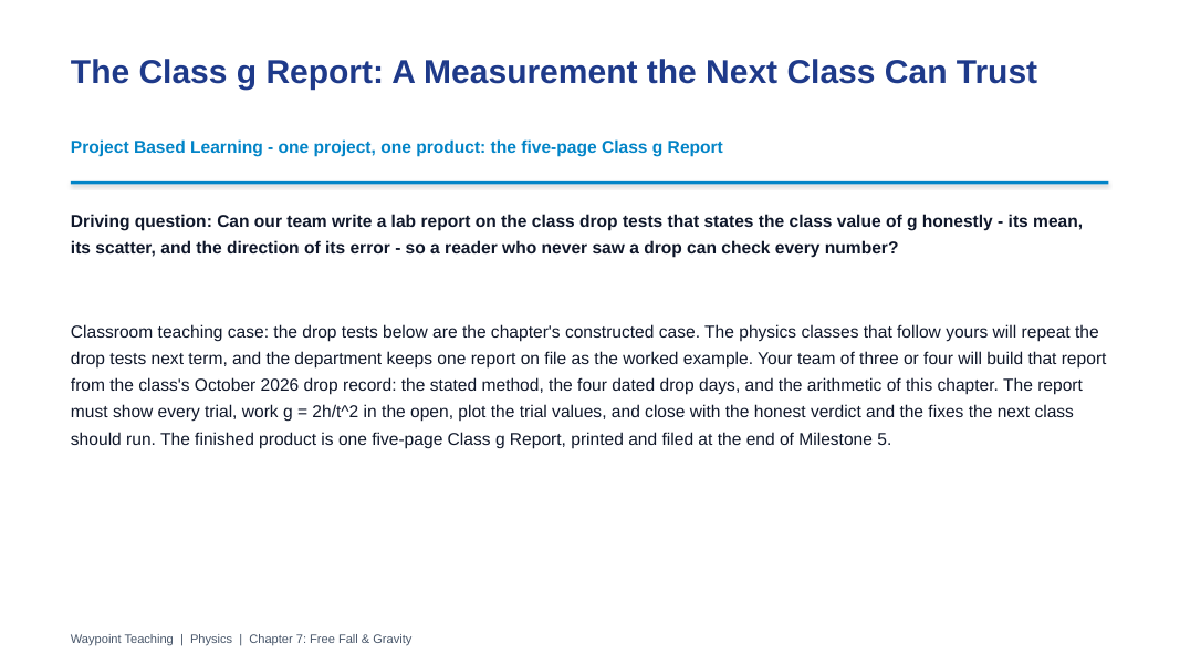 Free Fall & Gravity Project-Based Learning Activity sample page