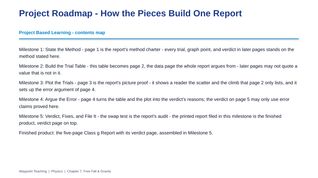 Free Fall & Gravity Project-Based Learning Activity sample page