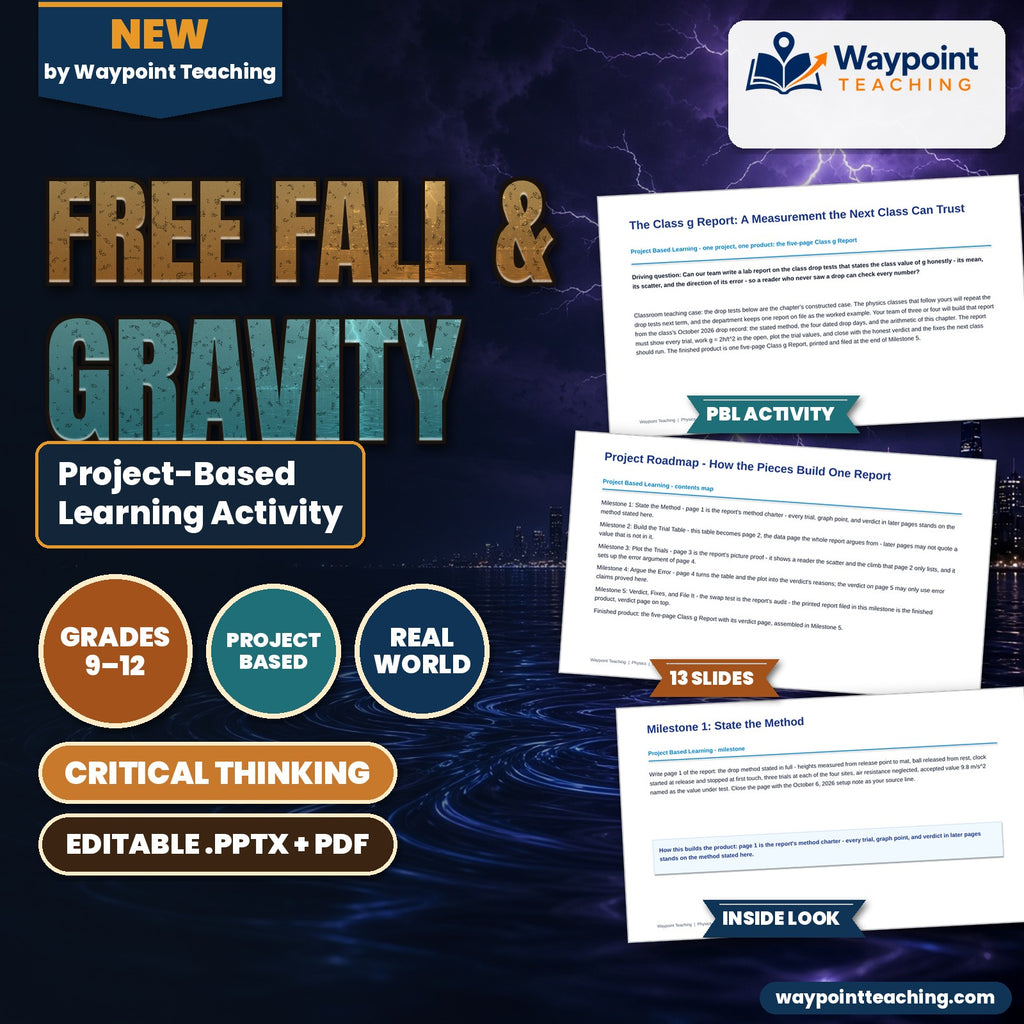 Free Fall & Gravity Project-Based Learning Activity cover