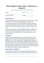 Free Fall & Gravity Real-World Case Study sample page
