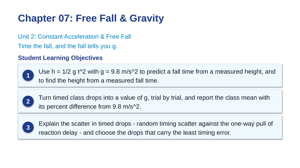 Free Fall & Gravity Slide Show Presentation sample page