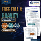 Free Fall & Gravity Vocabulary Words & Definitions cover