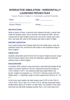 Horizontally Launched Projectiles Interactive Simulation sample page