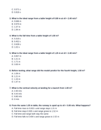 Horizontally Launched Projectiles Lesson Quiz sample page