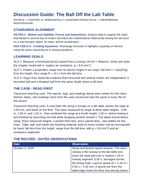 Horizontally Launched Projectiles Phenomena-Based Lesson: The Ball Off the Lab Table Teacher Discussion Guide sample page