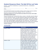Horizontally Launched Projectiles Phenomena-Based Lesson: The Ball Off the Lab Table Student Response Sheet sample page