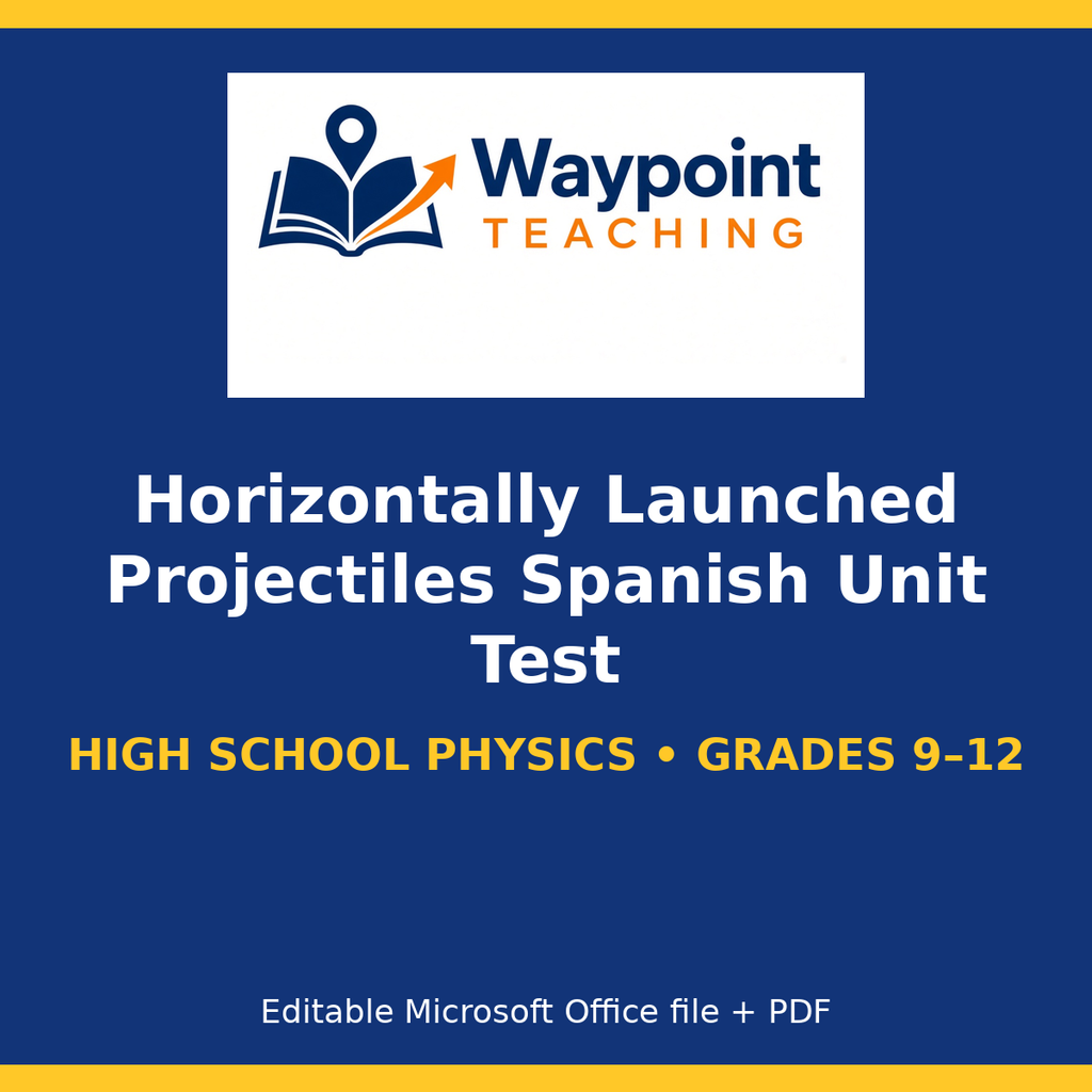 Horizontally Launched Projectiles Spanish Unit Test cover