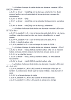 Horizontally Launched Projectiles Spanish Unit Test sample page