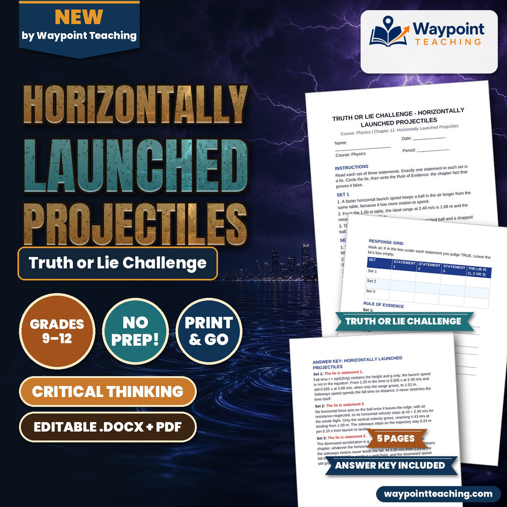 Horizontally Launched Projectiles Truth or Lie Challenge cover