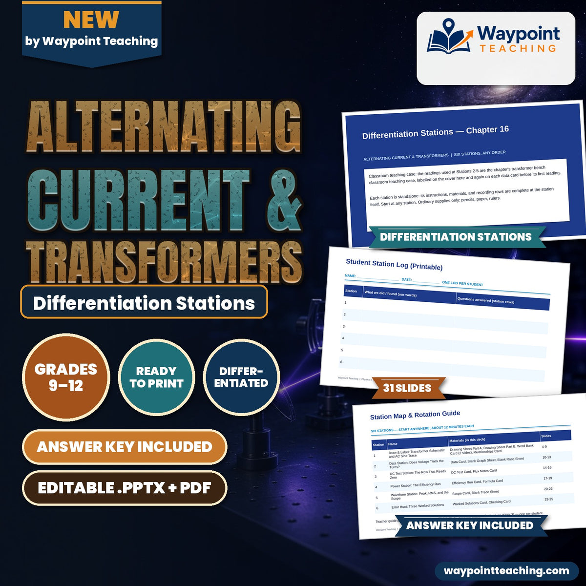 Alternating Current & Transformers Differentiation Stations cover