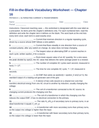 Alternating Current & Transformers Fill-in-the-Blank Vocabulary Worksheet sample page