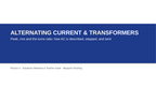 Alternating Current & Transformers Substitute Slideshow & Teacher Guide sample page