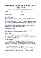 Capacitance & Dielectrics Interactive Simulation sample page