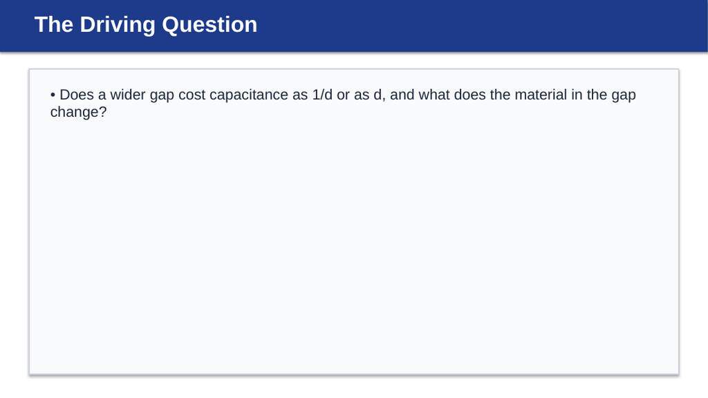 Capacitance & Dielectrics Substitute Slideshow & Teacher Guide sample page