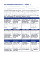 Capacitance & Dielectrics Vocabulary Choice Board sample page