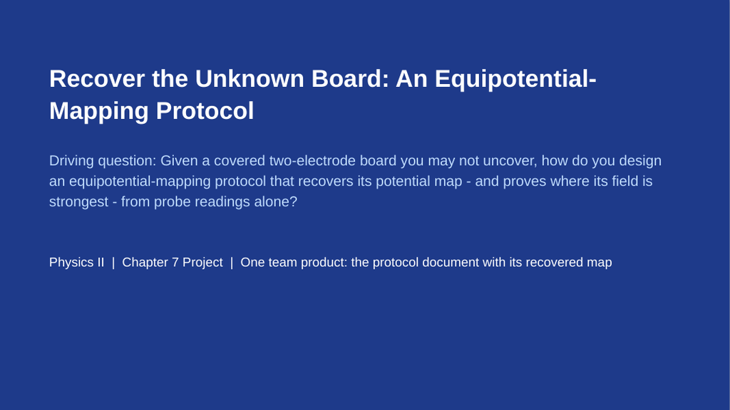 Electric Potential Project-Based Learning Activity sample page
