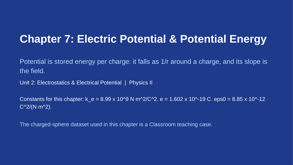 Electric Potential Slide Show Presentation sample page