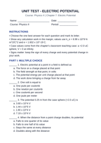 Electric Potential Unit Test sample page