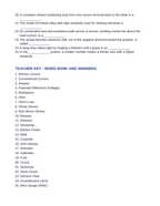 Electrical Resistance & Ohm's Law Fill-in-the-Blank Vocabulary Worksheet sample page