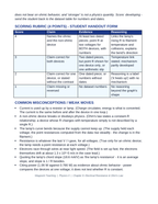 Electrical Resistance & Ohm's Law Model Response & Scoring Guide sample page