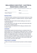 Electrical Resistance & Ohm's Law Real-World Case Study sample page