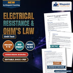 Electrical Resistance & Ohm's Law Spanish Unit Test cover