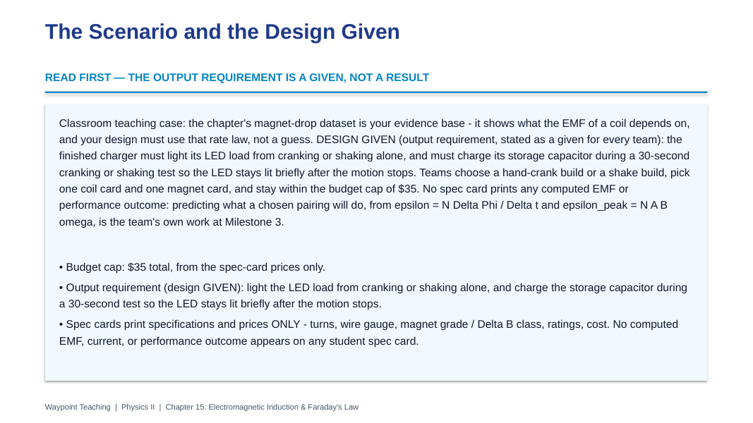 Electromagnetic Induction Project-Based Learning Activity sample page