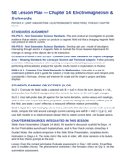 Electromagnetism & Solenoids 5E Lesson Plan sample page