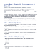 Electromagnetism & Solenoids Lesson Quiz sample page