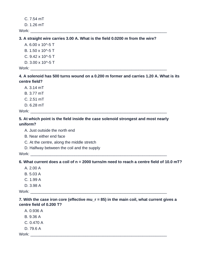 Electromagnetism & Solenoids Lesson Quiz sample page