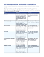Electromagnetism & Solenoids Vocabulary Words & Definitions sample page