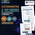 Electromagnetism & Solenoids Vocabulary Words & Definitions cover