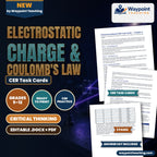 Electrostatic Charge & Coulomb's Law CER Task Cards cover