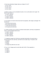 Electrostatic Charge & Coulomb's Law Lesson Quiz sample page
