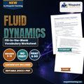 Fluid Dynamics Fill-in-the-Blank Vocabulary Worksheet cover