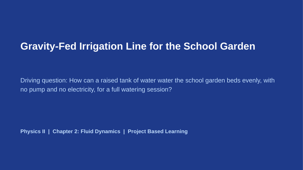 Fluid Dynamics Project-Based Learning Activity sample page