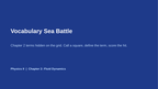 Fluid Dynamics Sea Battle Review Game sample page