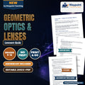 Geometric Optics & Lenses Lesson Quiz cover