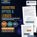 Geometric Optics & Lenses Scaffolded Phenomena-Based Lesson: The Bench Where the Image Would Not Keep Step: Thin-Lens Distances Teacher Discussion Guide cover