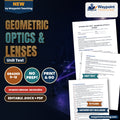 Geometric Optics & Lenses Spanish Unit Test cover