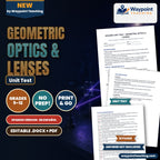 Geometric Optics & Lenses Spanish Unit Test cover