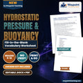 Hydrostatic Pressure & Buoyancy Fill-in-the-Blank Vocabulary Worksheet cover