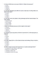 Hydrostatic Pressure & Buoyancy Lesson Quiz sample page