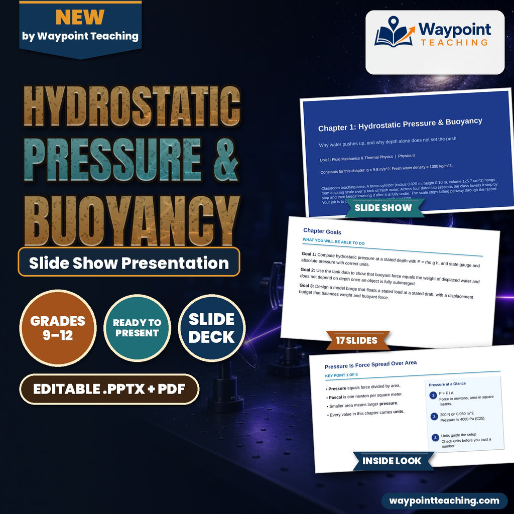 Hydrostatic Pressure & Buoyancy Slide Show Presentation cover
