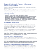 Hydrostatic Pressure & Buoyancy Substitute Lesson Plan sample page