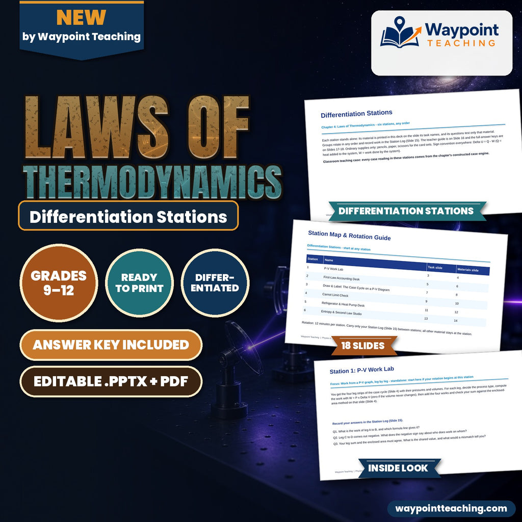 Laws of Thermodynamics Differentiation Stations cover